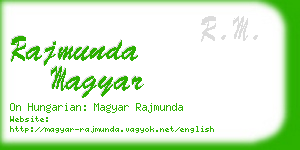 rajmunda magyar business card